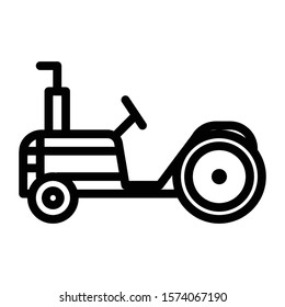 tractor icon outline vector design