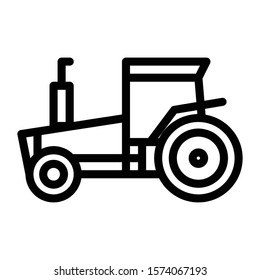 tractor icon outline vector design