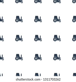 tractor icon pattern seamless white background. Editable filled tractor icon. tractor icon pattern for web and mobile.