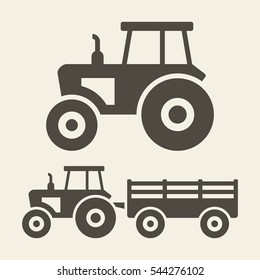 Tractor icon set