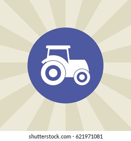 tractor icon. sign design. background