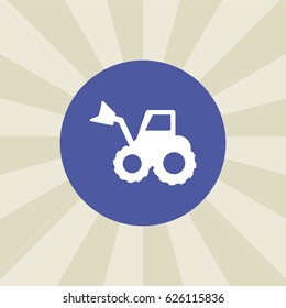 tractor icon. sign design. background