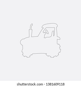 tractor icon sign signifier vector