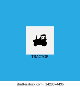 tractor icon sign signifier vector