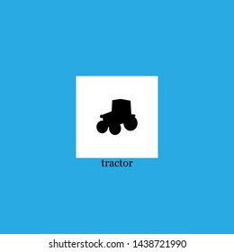 tractor icon sign signifier vector