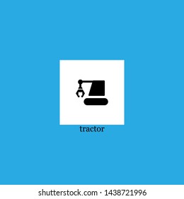 tractor icon sign signifier vector