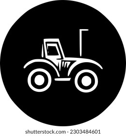 tractor icon icon, sign, symbol, vector, art