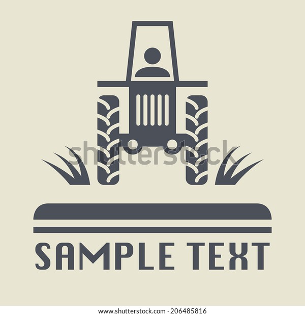 Tractor icon or sign,\
vector illustration