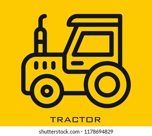 Tractor icon signs