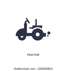 tractor icon. Simple element illustration from farming concept. tractor editable symbol design on white background. Can be use for web and mobile.