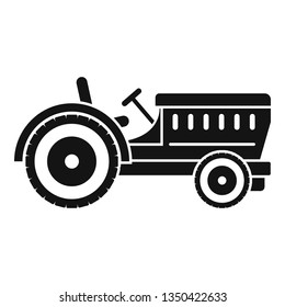 Tractor icon. Simple illustration of tractor vector icon for web design isolated on white background