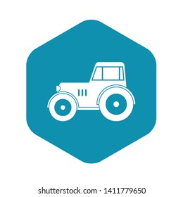 Tractor icon in simple style isolated vector illustration