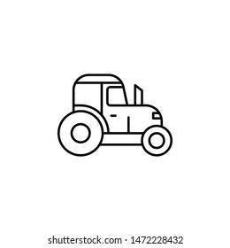 Tractor icon. Simple thin line, outline vector of autumn icons for ui and ux, website or mobile application