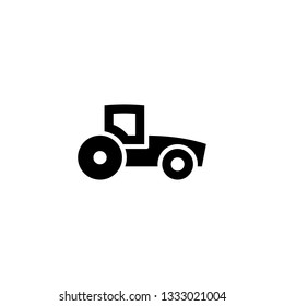 tractor icon solid. vehicle and transportation icon stock. vector illustration