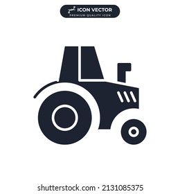 tractor icon symbol template for graphic and web design collection logo vector illustration