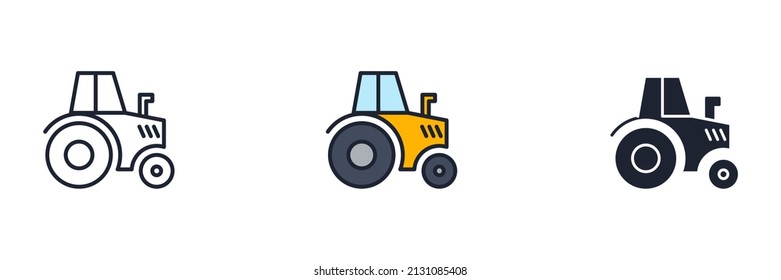 tractor icon symbol template for graphic and web design collection logo vector illustration