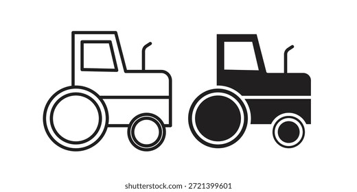 Tractor icon for template. Icon vector graphic set