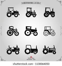 Tractor icon vector