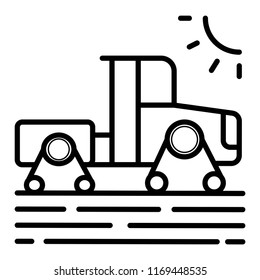 Tractor icon vector