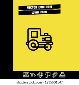 Tractor icon vector