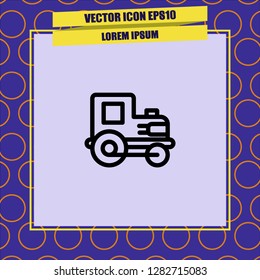 Tractor icon vector