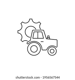 tractor icon vector. agricultural service icon 