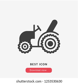 tractor icon vector. agriculture machine symbol. Tractor icon.
