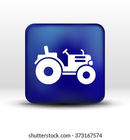 Tractor icon vector button logo symbol concept.