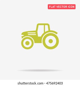 Tractor icon. Vector concept illustration for design.