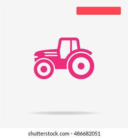 Tractor icon. Vector concept illustration for design.