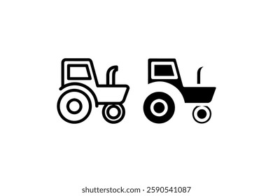 Tractor icon . Vector design