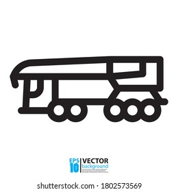 Tractor icon vector design, farm and buildings machines, construction vehicles isolated on white. Eps 10 vector illustration.