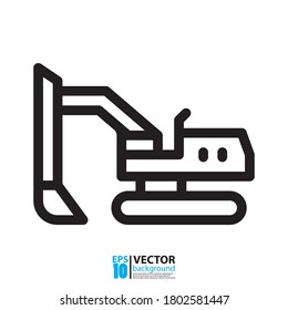 Diseño de vectores de vehículos de tracción, máquinas de granjas y edificios, vehículos de construcción aislados en blanco. Ilustración vectorial Eps 10.