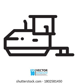 Tractor icon vector design, farm and buildings machines, construction vehicles isolated on white. Eps 10 vector illustration.