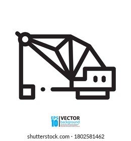 Tractor icon vector design, farm and buildings machines, construction vehicles isolated on white. Eps 10 vector illustration.