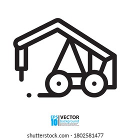 Diseño de vectores de vehículos de tracción, máquinas de granjas y edificios, vehículos de construcción aislados en blanco. Ilustración vectorial Eps 10.