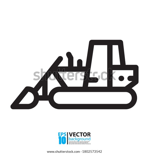 Tractor icon vector design, farm and\
buildings machines, construction vehicles isolated on white. Eps 10\
vector illustration.