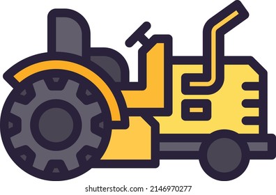 tractor icon vector design flat