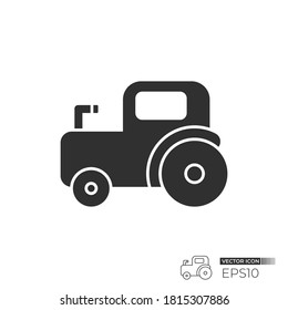Tractor icon. Vector icon design isolated. Usable for packaging element, sign, and logo
