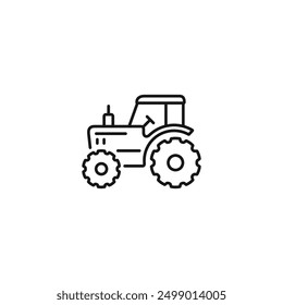 Tractor icon vector. EPS 10 editable vector