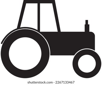 Pasos vectores de icono del tractor, vector de signo del tractor