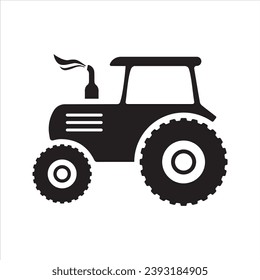Tractor icon. Vector and glyph