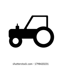 Tractor icon. Vector illustration of a tractor. Tractor icon Isolated on white background. Tractor logo.