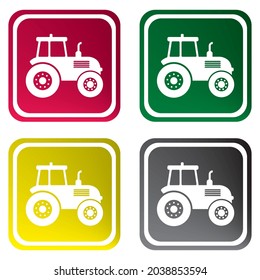 Tractor Icon Vector Illustration. Illustration Of Tractor Logo Template
