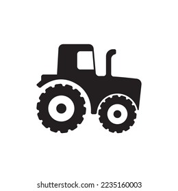diseño de imagen de vector de icono de tractor