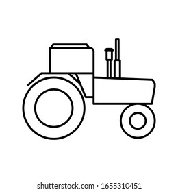 Tractor icon vector illustration on white background