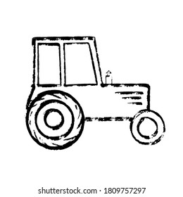 tractor icon vector illustration, transport for farm
