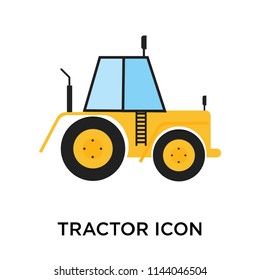 Tractor icon vector isolated on white background for your web and mobile app design, Tractor logo concept
