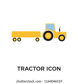 Tractor icon vector isolated on white background for your web and mobile app design, Tractor logo concept