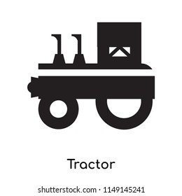 Tractor icon vector isolated on white background for your web and mobile app design, Tractor logo concept